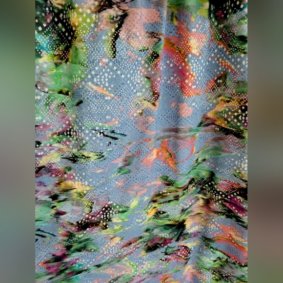 PrAna 'Cantine' Periwinkle Abstract Fractal Sleeveless Activewear Dress, Size XS - Picture 9 of 10